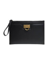 Salvatore Gancini Clutch Bag Black - SALVATORE FERRAGAMO - BALAAN.