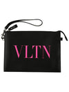 VLNT Logo Clutch Bag Black - VALENTINO - BALAAN 2