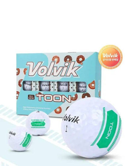 All New Toon Wide 2 Piece Golf Ball White - VOLVIK - BALAAN 2