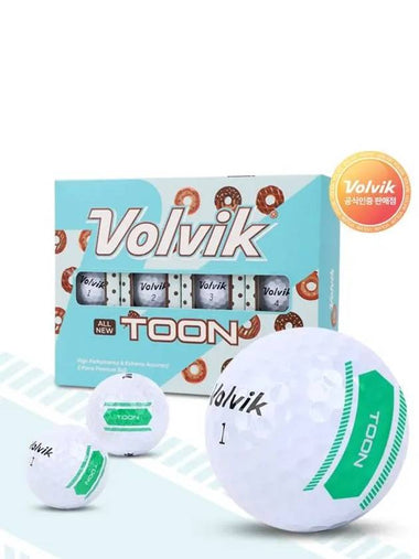 All New Toon Wide 2 Piece Golf Ball White - VOLVIK - BALAAN 1