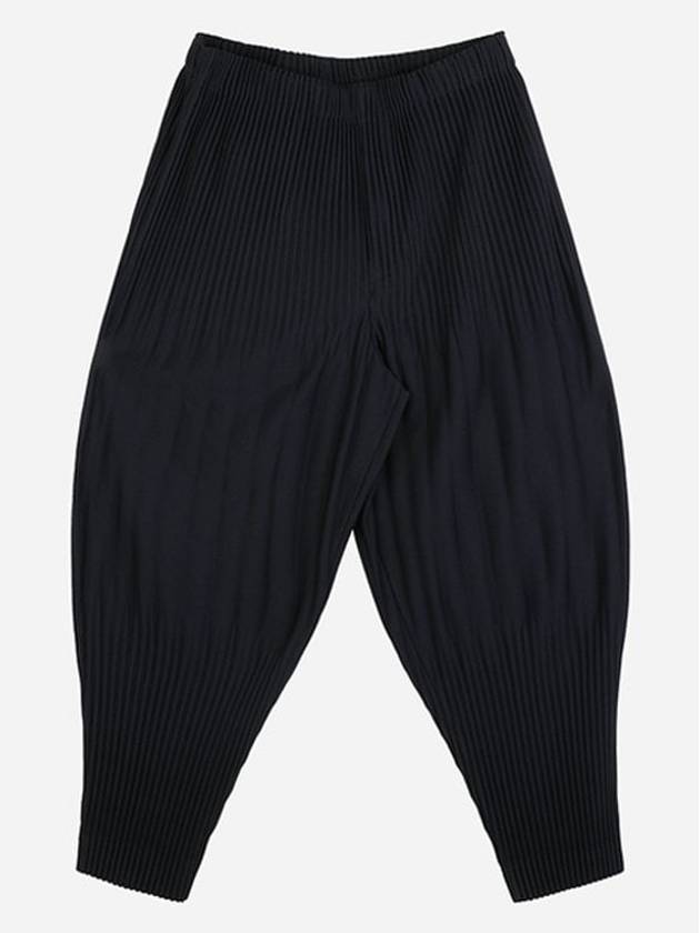 Pleated Straight Pants Navy - ISSEY MIYAKE - BALAAN 2