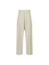 Silk Cotton Pleated Slacks Beige - DIOR - BALAAN 1