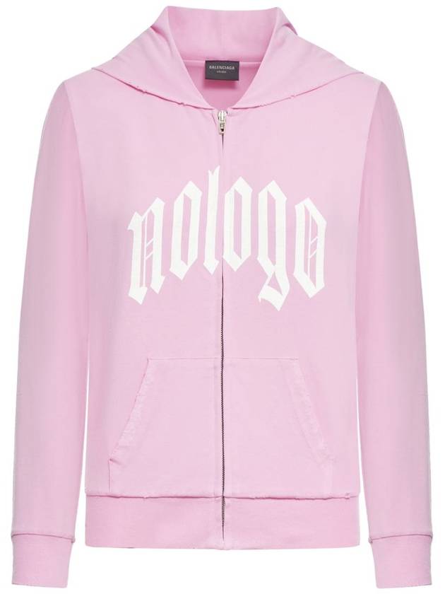 Logo zipper hooded top pink - BALENCIAGA - BALAAN 2