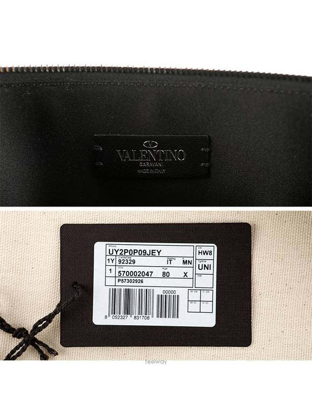 VLNT Logo Clutch Bag Black - VALENTINO - BALAAN 8