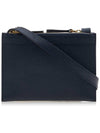 Document Holder Pebble Grain Hector Cross Bag Navy - THOM BROWNE - BALAAN 4