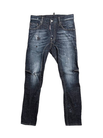 Men's Special Rookie 8 Biker Skinny Jeans Blue - DSQUARED2 - BALAAN 1