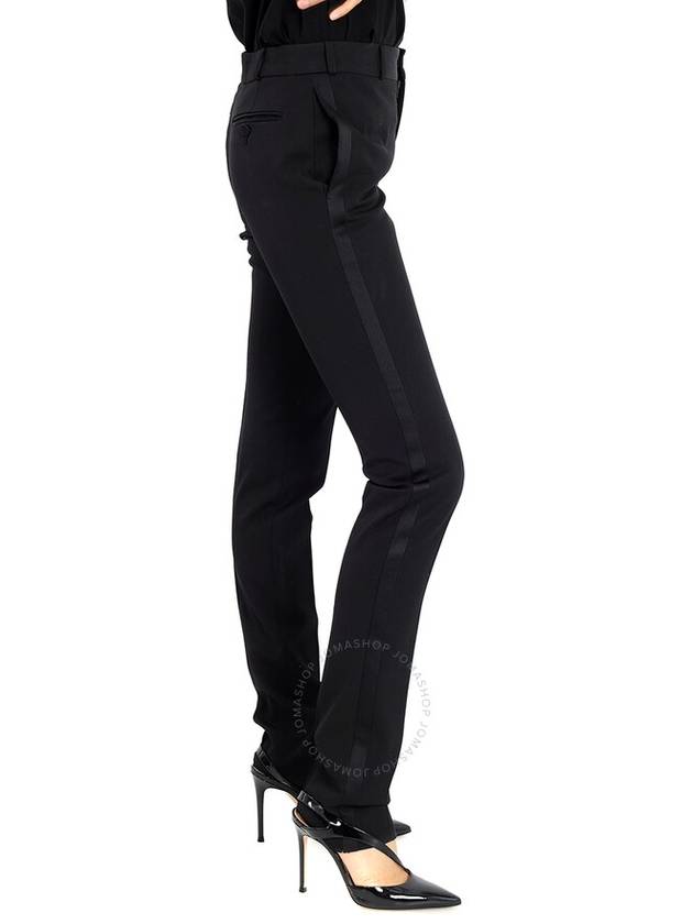 Women's Tuxedo Straight Pants Black - SAINT LAURENT - BALAAN 3