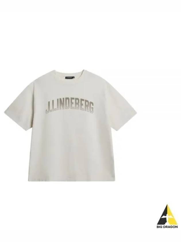 Tjorn Boxy Printed Short Sleeve T-Shirt Cloud White - J.LINDEBERG - BALAAN 2