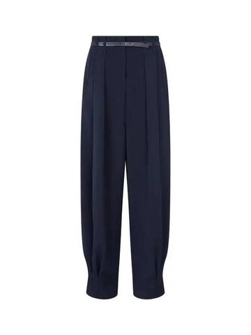 Women s Pleated Wide Baggy Pants Navy - GIORGIO ARMANI - BALAAN 1