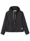 Drawstring Button Hooded Jacket Black - JIL SANDER - BALAAN 2