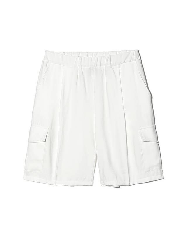 Bamboo Cargo Shorts Ivory - LMN3011 - BALAAN 1