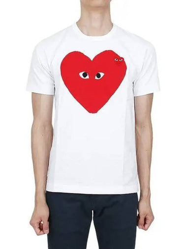 Big Heart Waffen Short Sleeve T Shirt P1T220 AZ T220 051 1 1102230 - COMME DES GARCONS - BALAAN 1