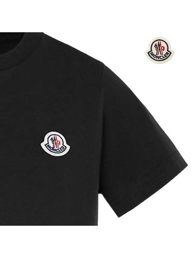 Kids Short Sleeve T Shirt Black 8C00007 83907 999 8A 10A - MONCLER - BALAAN 5