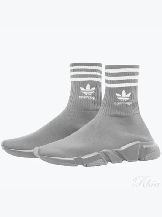 Adidas embroid logo socks high top sneakers gray - BALENCIAGA - BALAAN 2