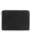 Intrecciato Calfskin Clutch Bag Black - BOTTEGA VENETA - BALAAN 2