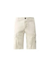 Stretch Satin Cargo Shorts White - CP COMPANY - BALAAN 2