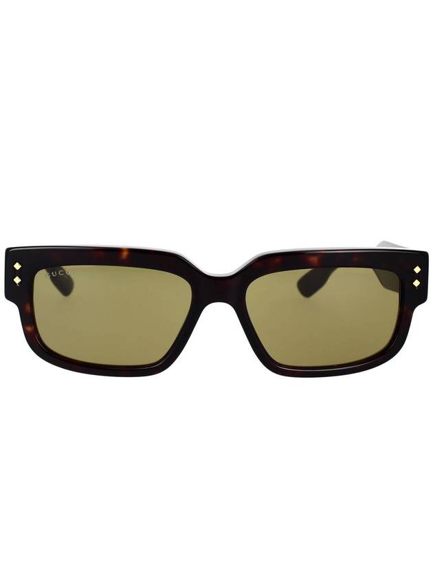 Square Frame Sunglasses Havana - GUCCI - BALAAN 2