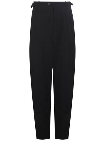 23 fw Black Wool Viscose Blend Pants 768544TPT031000 B0480786400 - BALENCIAGA - BALAAN 1