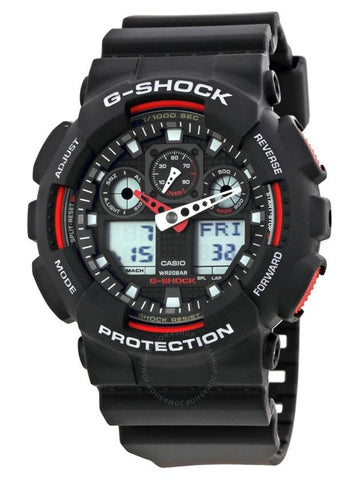 Casio G-Shock Black Resin Strap Men's Watch GA100-1A4 - CASIO - BALAAN 1