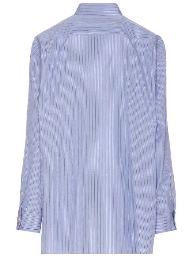 Oxford Long Sleeve Shirt Blue - MAISON MARGIELA - BALAAN 3