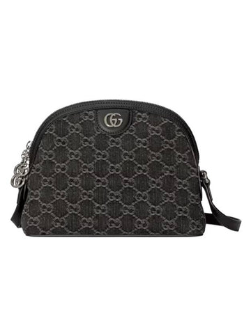 Small Denim GG Ophidia Shoulder Bag Black Grey - GUCCI - BALAAN 1