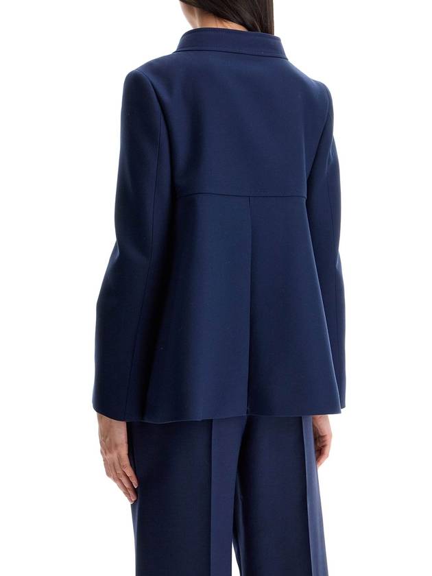 slim indigo silk jacket with golden buttons - VALENTINO - BALAAN 3