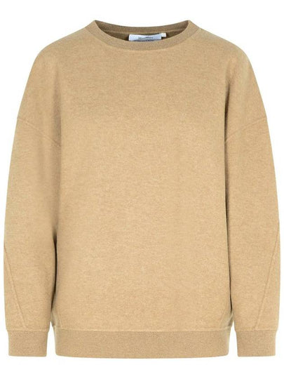 Elvira jersey crewneck knit top hazelnut brown - MAX MARA - BALAAN 2