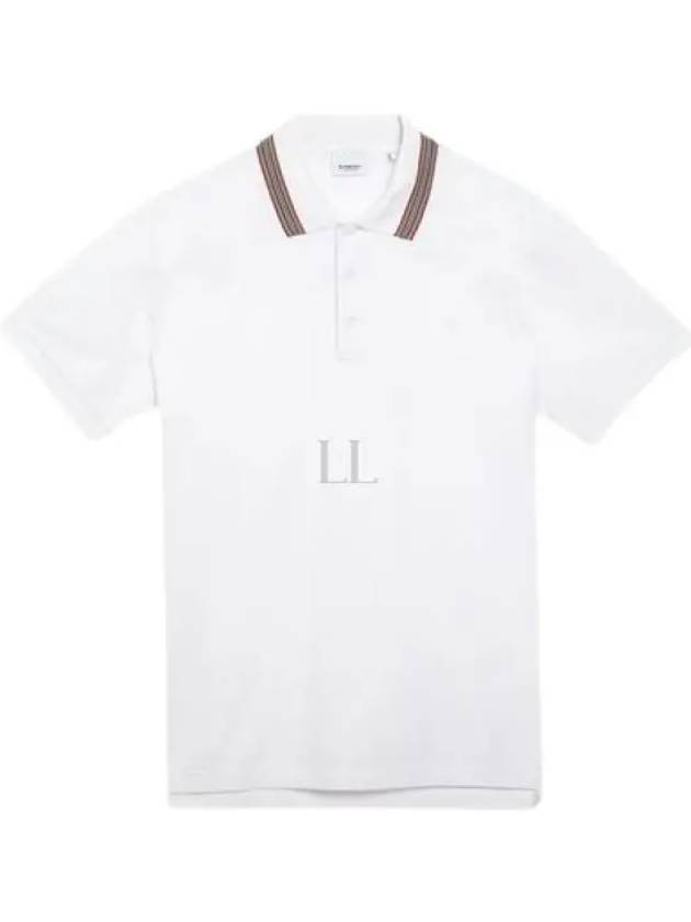 Collar Detail Polo Shirt White - BURBERRY - BALAAN 2