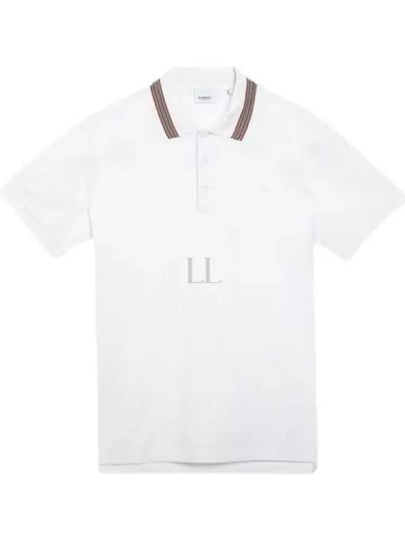 Collar Detail Polo Shirt White - BURBERRY - BALAAN 2