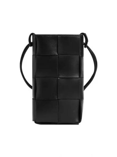 Cassette Intrecciato Mini Cross Bag Black - BOTTEGA VENETA - BALAAN 2