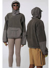 AU42HL01 Fleece Tech Anorak Dark Gray - ATHPLATFORM - BALAAN 10