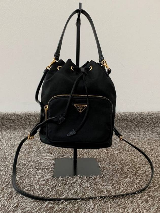 Fabric Black Bucket Bag 1BH038 - PRADA - BALAAN 1