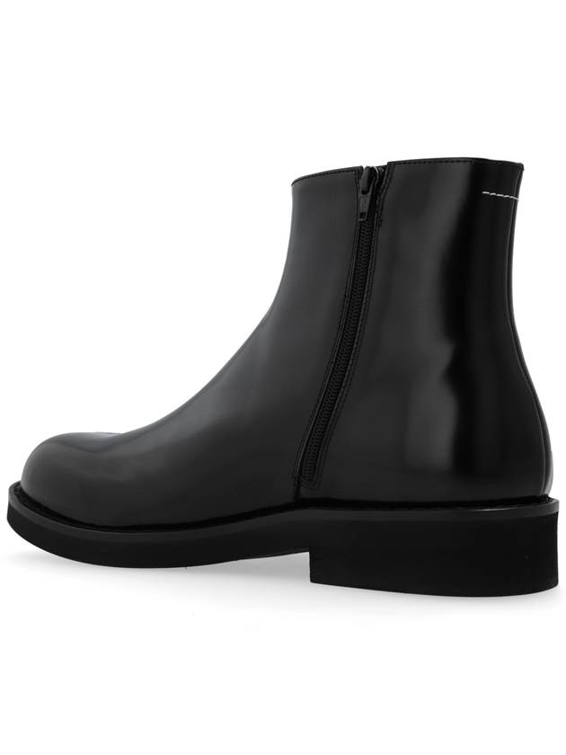 Trunk Leather Ankle Boots Black - MAISON MARGIELA - BALAAN 6