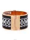 Enamel Hinged Bracelet Bangle Rose Gold Black Ashu - HERMES - BALAAN 2