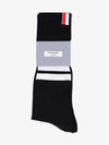 Men's Diagonal Light Weight Midi Socks Black - THOM BROWNE - BALAAN 2