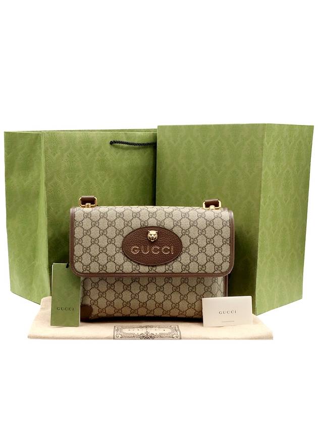 GG Supreme Canvas WEB Strap Neo Vintage Messenger Crossbody Bag 495654 - GUCCI - BALAAN 2