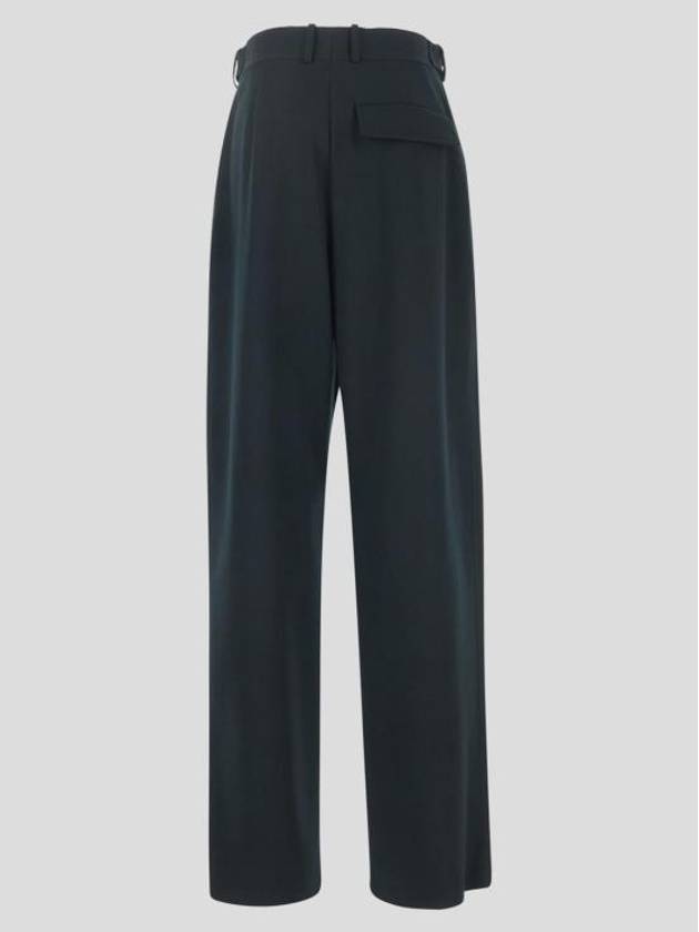 Wool Straight Pants Green - BOTTEGA VENETA - BALAAN 3