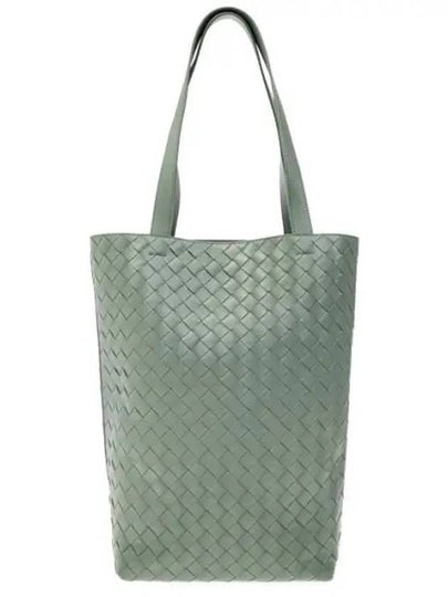 Intrecciato Small Calfskin Tote Bag Aloe - BOTTEGA VENETA - BALAAN 2