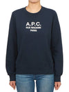 Women's Tina Logo Sweat Sweatshirt Navy - A.P.C. - BALAAN 4