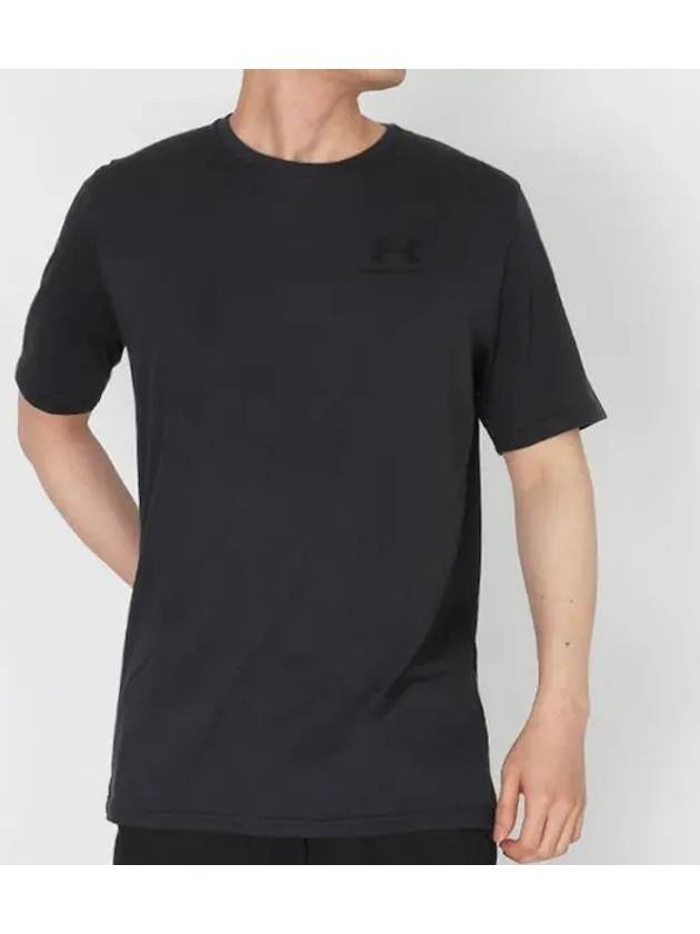 Men's Sports Style Left Chest Short Sleeve T-Shirt Black - UNDER ARMOUR - BALAAN 2