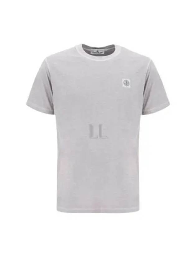 Organic Cotton Short Sleeve T-Shirt Dust Grey - STONE ISLAND - BALAAN 2