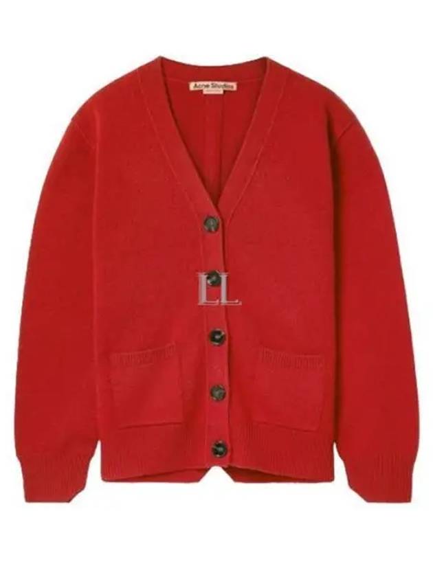 Wool Blend Cardigan Red - ACNE STUDIOS - BALAAN 2