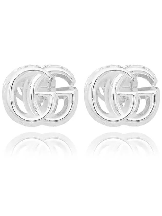 Marmont GG Logo Earrings Silver - GUCCI - BALAAN 4