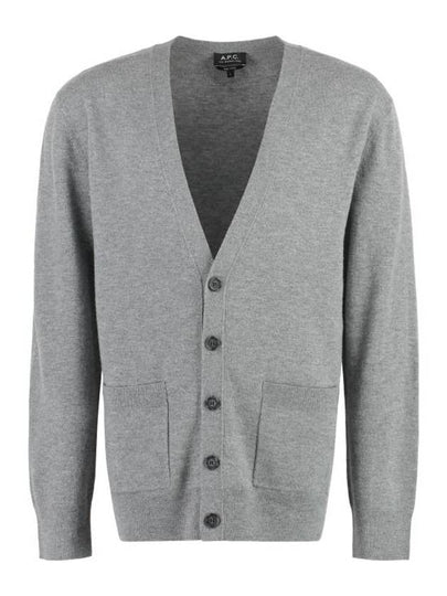 Men's Theo Wool Cardigan Grey - A.P.C. - BALAAN 2