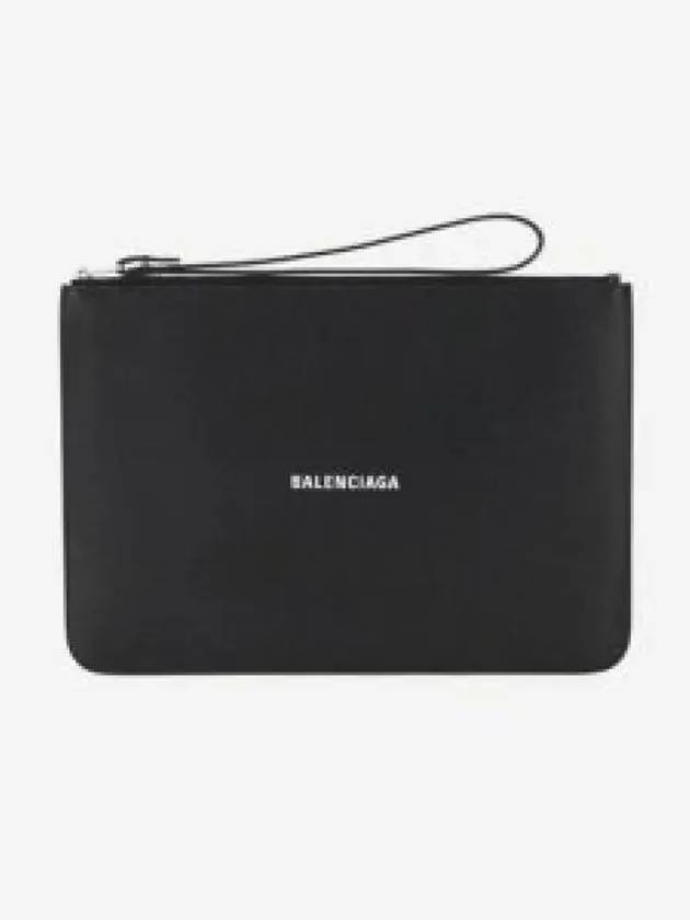 Logo Strap Cash Medium Clutch Bag Black - BALENCIAGA - BALAAN 2