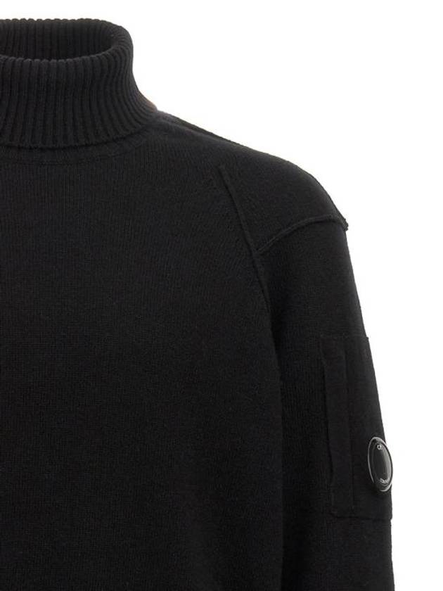 Lambswool GRS Knit Turtleneck Black - CP COMPANY - BALAAN 4