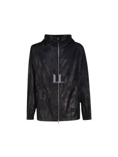 Graffiti Hooded Zip-Up Jacket Black - ALEXANDER MCQUEEN - BALAAN 2