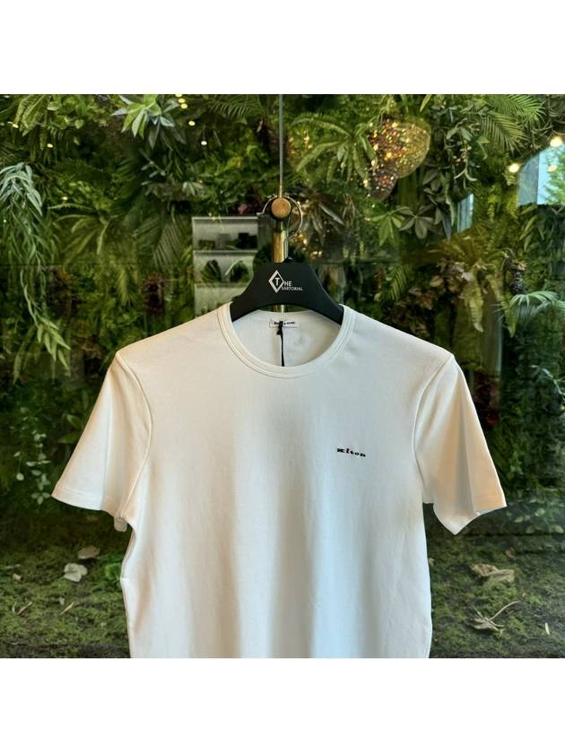 Embroidered Logo Short Sleeve T-Shirt White - KITON - BALAAN 3