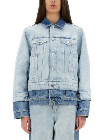 Stella McCartney Denim Jacket With Contrasting Panel - STELLA MCCARTNEY - BALAAN 1