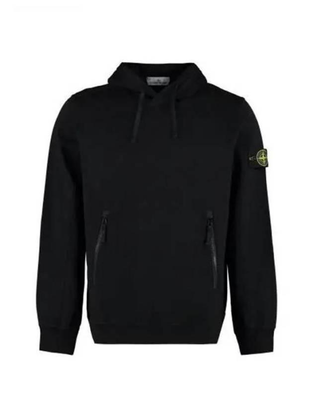 Cotton Waffen Patch Hoodie Navy - STONE ISLAND - BALAAN 2